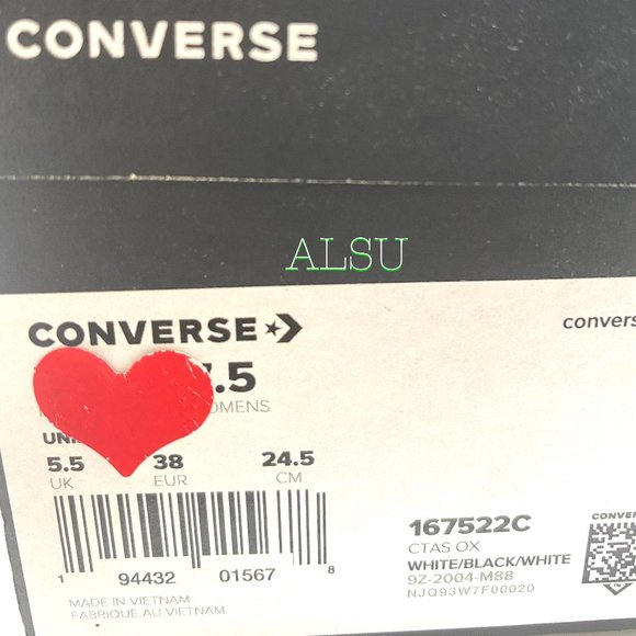 🌸Sale🌸 Converse Chuck Taylor All Star Canvas Low Grey Women's Size 7.5 167522C - Picture 10 of 10
